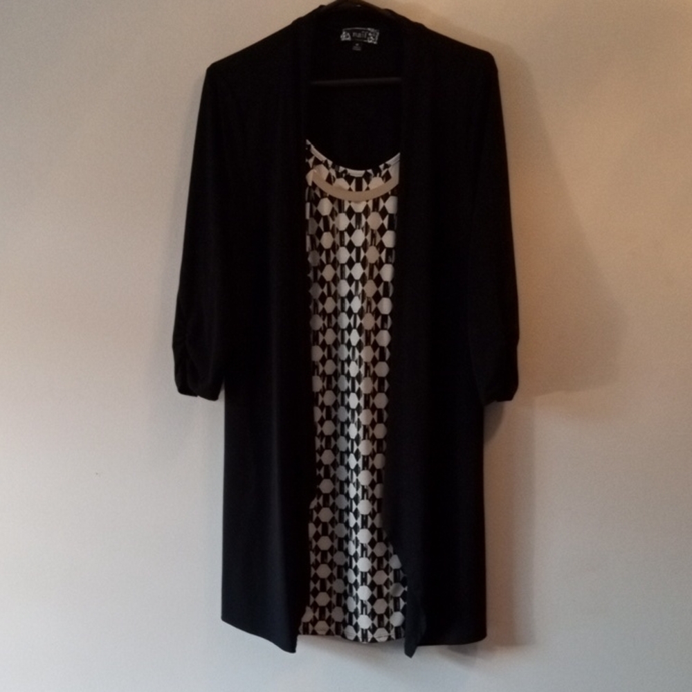 NAIF Black Top with Floral Detail